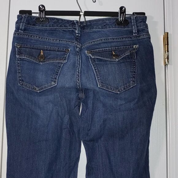 Banana Republic Factory flare wide leg jeans Sz 2R - Picture 8 of 10